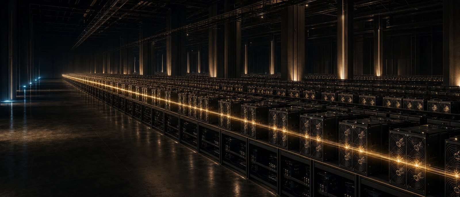 A mining hall running on VNISH firmware
